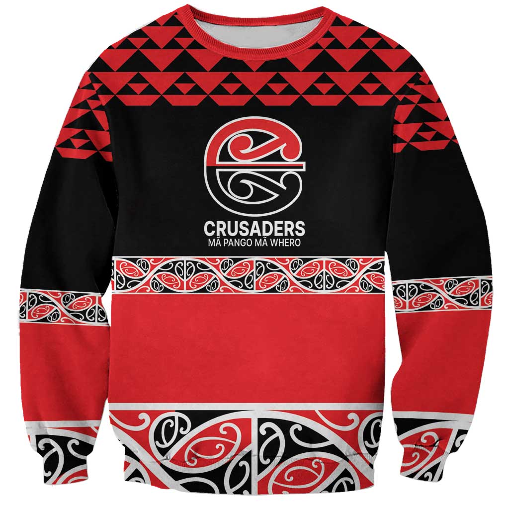 New Zealand Rugby Pacific Custom Sweatshirt Whatumoana Maori Kowhaiwhai Pattern