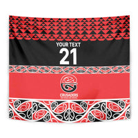 New Zealand Rugby Pacific Custom Tapestry Whatumoana Maori Kowhaiwhai Pattern