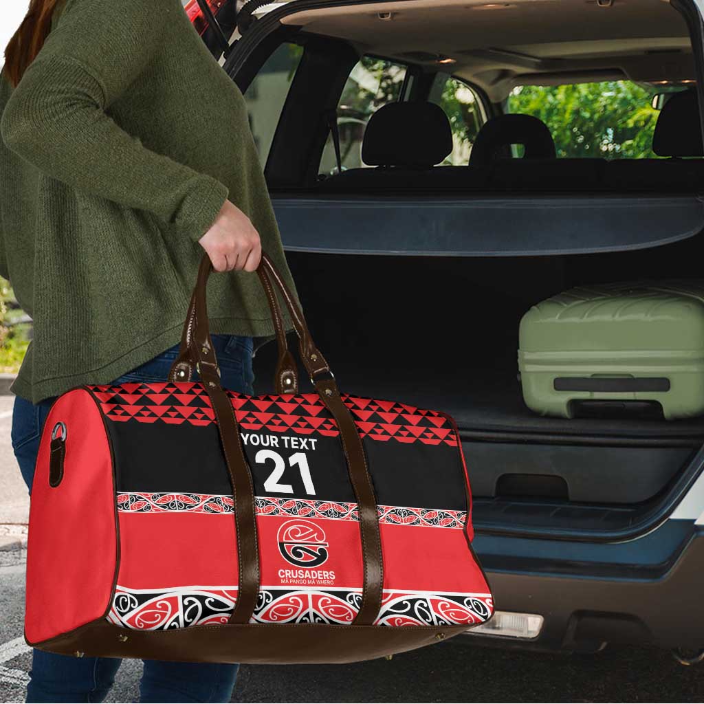 New Zealand Rugby Pacific Custom Travel Bag Whatumoana Maori Kowhaiwhai Pattern - Polynesian Pride