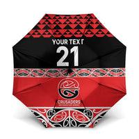 New Zealand Rugby Pacific Custom Umbrella Whatumoana Maori Kowhaiwhai Pattern - Polynesian Pride
