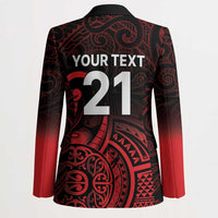 New Zealand Rugby Pacific Custom Blazer Whatumoana Maori Tribal Tattoo - Polynesian Pride