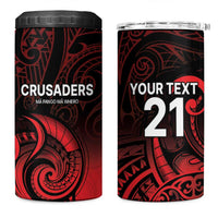 New Zealand Rugby Pacific Custom 4 in 1 Can Cooler Tumbler Whatumoana Maori Tribal Tattoo