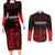 New Zealand Rugby Pacific Custom Couples Matching Long Sleeve Bodycon Dress and Long Sleeve Button Shirt Whatumoana Maori Tribal Tattoo