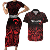 New Zealand Rugby Pacific Custom Couples Matching Short Sleeve Bodycon Dress and Hawaiian Shirt Whatumoana Maori Tribal Tattoo