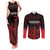 New Zealand Rugby Pacific Custom Couples Matching Tank Maxi Dress and Long Sleeve Button Shirt Whatumoana Maori Tribal Tattoo