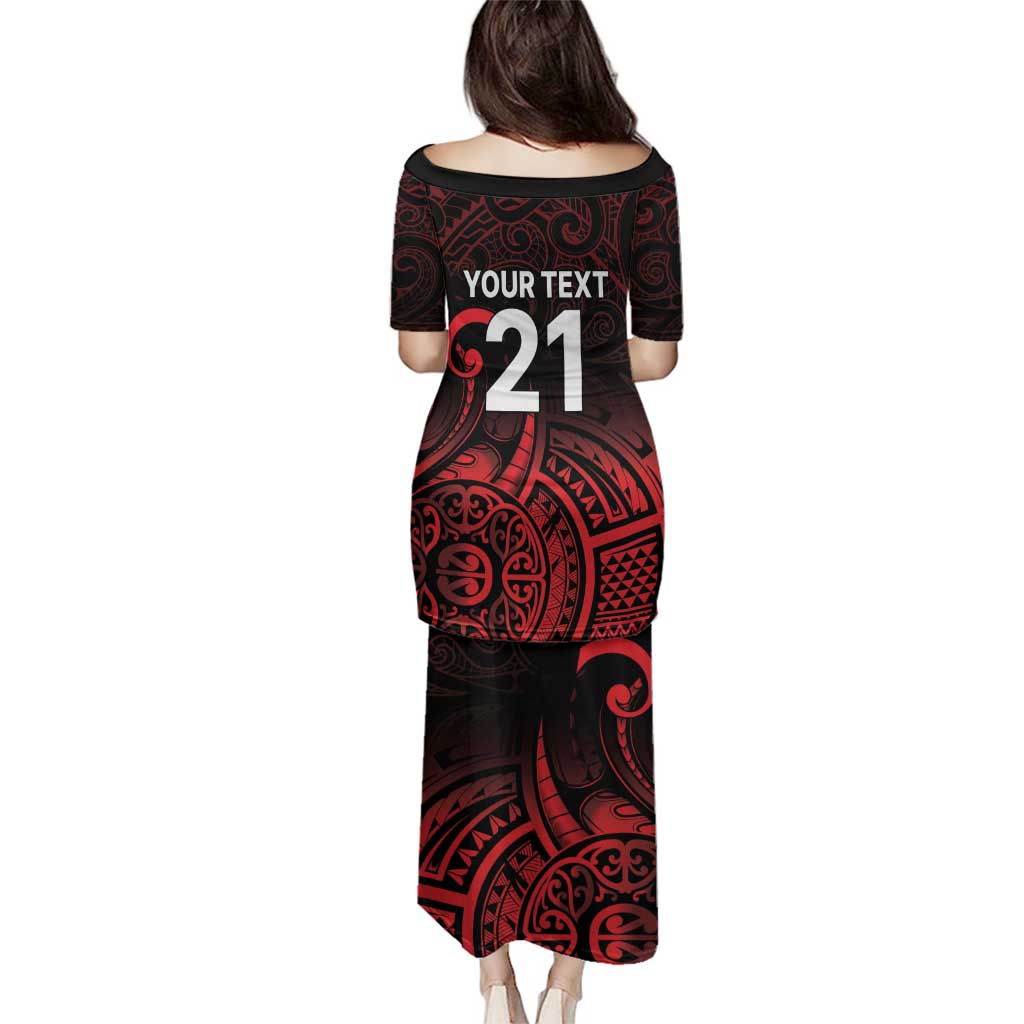 New Zealand Rugby Pacific Custom Family Matching Puletasi and Hawaiian Shirt Whatumoana Maori Tribal Tattoo