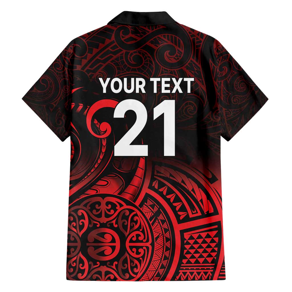 New Zealand Rugby Pacific Custom Family Matching Tank Maxi Dress and Hawaiian Shirt Whatumoana Maori Tribal Tattoo