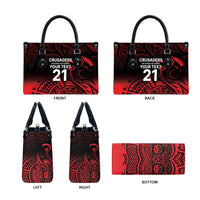 New Zealand Rugby Pacific Custom Leather Bag Whatumoana Maori Tribal Tattoo - Polynesian Pride