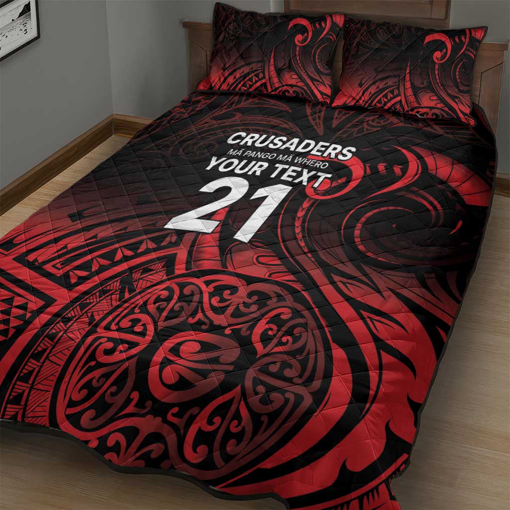 New Zealand Rugby Pacific Custom Quilt Bed Set Whatumoana Maori Tribal Tattoo