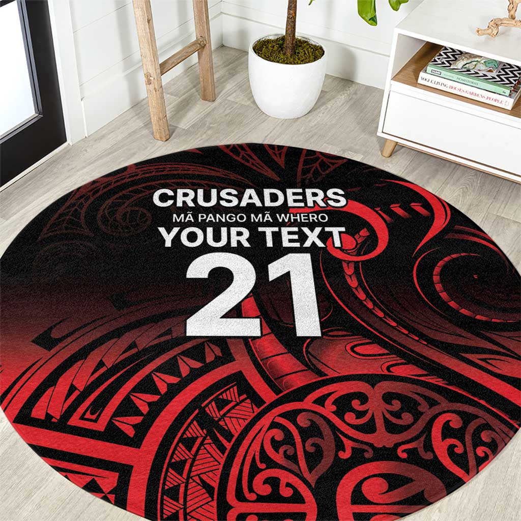 New Zealand Rugby Pacific Custom Round Carpet Whatumoana Maori Tribal Tattoo