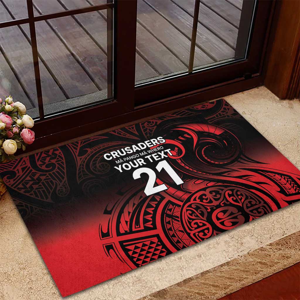 New Zealand Rugby Pacific Custom Rubber Doormat Whatumoana Maori Tribal Tattoo