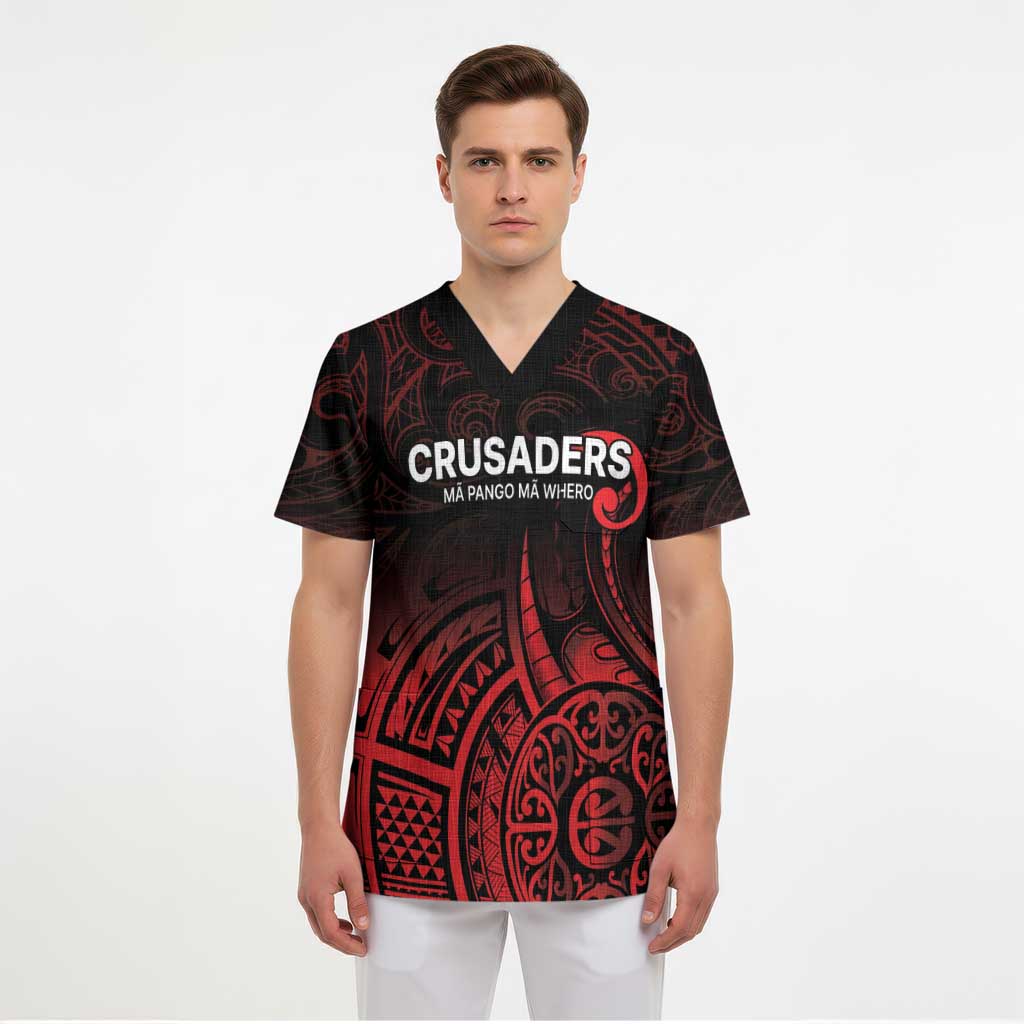 New Zealand Rugby Pacific Custom Scrub Top Whatumoana Maori Tribal Tattoo - Polynesian Pride