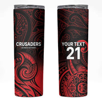 New Zealand Rugby Pacific Custom Skinny Tumbler Whatumoana Maori Tribal Tattoo