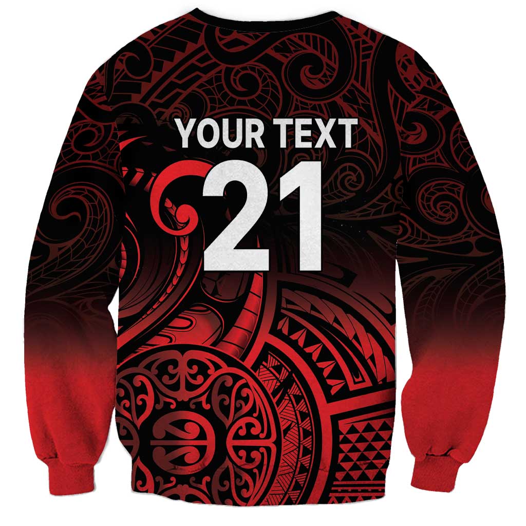 New Zealand Rugby Pacific Custom Sweatshirt Whatumoana Maori Tribal Tattoo LT9 - Polynesian Pride