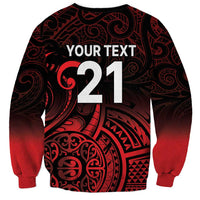 New Zealand Rugby Pacific Custom Sweatshirt Whatumoana Maori Tribal Tattoo LT9 - Polynesian Pride