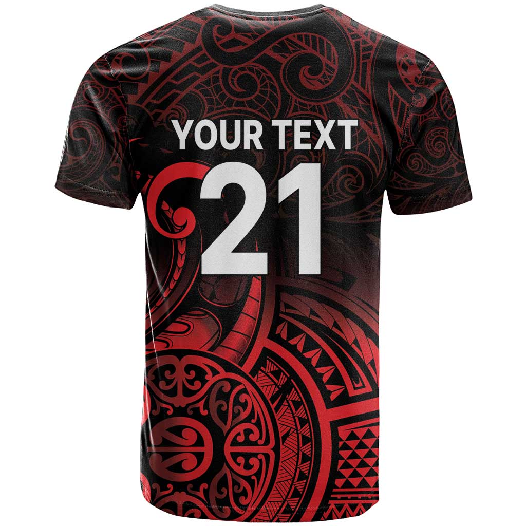 New Zealand Rugby Pacific Custom T Shirt Whatumoana Maori Tribal Tattoo
