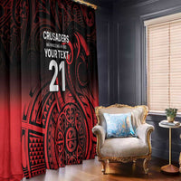 New Zealand Rugby Pacific Custom Window Curtain Whatumoana Maori Tribal Tattoo