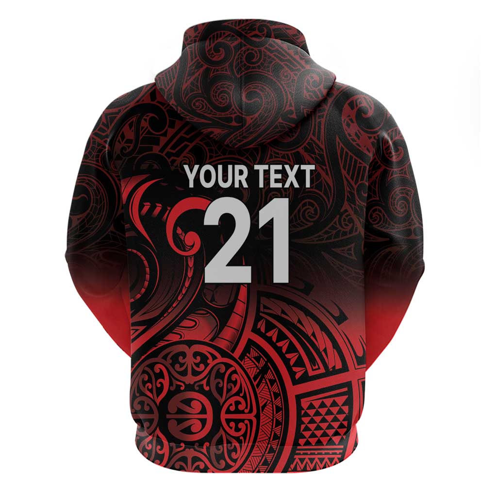 New Zealand Rugby Pacific Custom Zip Hoodie Whatumoana Maori Tribal Tattoo