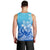 Polynesian Pride Plumeria Flowers Men Tank Top Polynesian Tribal Gradient Blue LT9 - Polynesian Pride