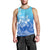 Polynesian Pride Plumeria Flowers Men Tank Top Polynesian Tribal Gradient Blue LT9 - Polynesian Pride