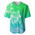 Polynesian Pride Plumeria Flowers Baseball Jersey Polynesian Tribal Gradient Green LT9 Green - Polynesian Pride