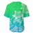 Polynesian Pride Plumeria Flowers Baseball Jersey Polynesian Tribal Gradient Green LT9 - Polynesian Pride