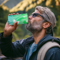 Polynesian Tribal Plumeria Flowers 4 in 1 Can Cooler Tumbler Gradient Green Vibe