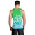 Polynesian Pride Plumeria Flowers Men Tank Top Polynesian Tribal Gradient Green LT9 - Polynesian Pride