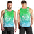 Polynesian Pride Plumeria Flowers Men Tank Top Polynesian Tribal Gradient Green LT9 - Polynesian Pride