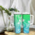 Polynesian Tribal Plumeria Flowers Tumbler With Handle Gradient Green Vibe