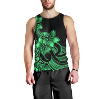 Polynesian Pride Plumeria Flowers Men Tank Top Polynesian Tribal Green Vibe LT9 - Polynesian Pride