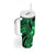 Polynesian Tribal Plumeria Flowers Tumbler With Handle Green Vibe