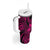 Polynesian Tribal Plumeria Flowers Tumbler With Handle Pink Vibe