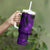 Polynesian Tribal Plumeria Flowers Tumbler With Handle Purple Vibe