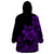 Polynesian Pride Plumeria Flowers Wearable Blanket Hoodie Polynesian Tribal Purple Vibe LT9 - Polynesian Pride