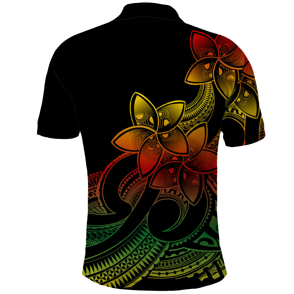 Polynesian Pride Plumeria Flowers Polo Shirt Polynesian Tribal Reggae Vibe LT9 - Polynesian Pride