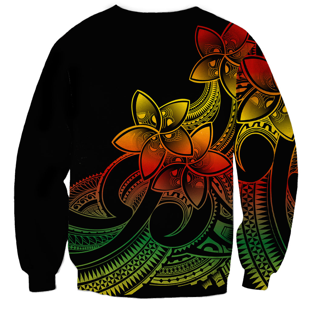 Polynesian Pride Plumeria Flowers Sweatshirt Polynesian Tribal Reggae Vibe LT9 - Polynesian Pride