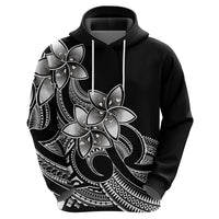 Polynesian Pride Plumeria Flowers Hoodie Polynesian Tribal White Vibe LT9 - Polynesian Pride