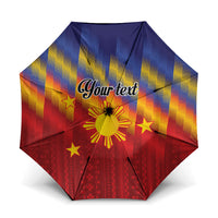 Personalized Philippines Eight Rays Sun Umbrella Traditional Filipino Igorot Pattern Motif