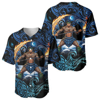 Samoa Siva Afi Baseball Jersey Fireknife Fire Dance Pacific Tribal Motif