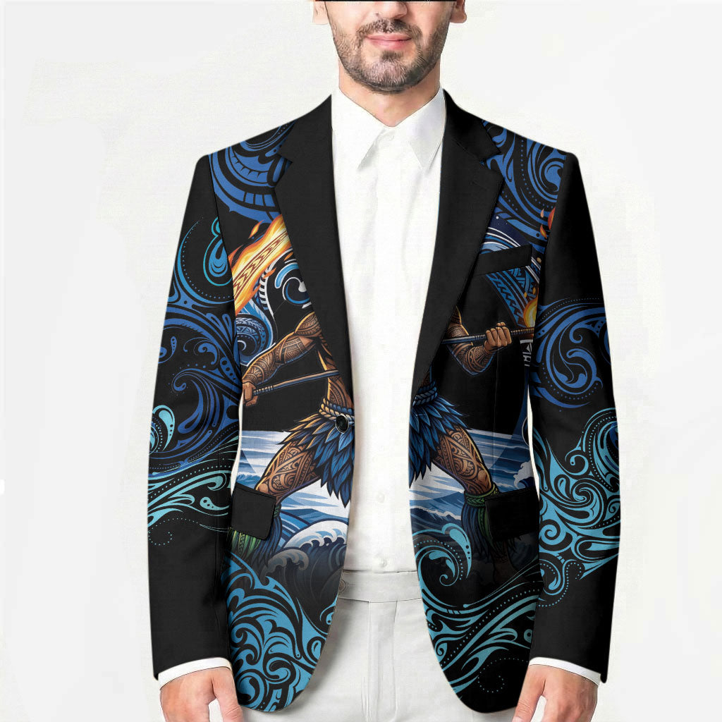 Samoa Siva Afi Blazer Fireknife Fire Dance Pacific Tribal Motif