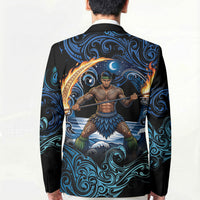 Samoa Siva Afi Blazer Fireknife Fire Dance Pacific Tribal Motif
