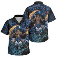 Samoa Siva Afi Family Matching Short Sleeve Bodycon Dress and Hawaiian Shirt Fireknife Fire Dance Pacific Tribal Motif
