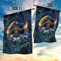 Samoa Siva Afi Garden Flag Fireknife Fire Dance Pacific Tribal Motif