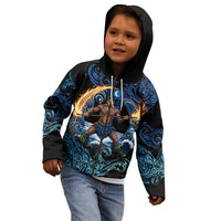 Samoa Siva Afi Kid Hoodie Fireknife Fire Dance Pacific Tribal Motif