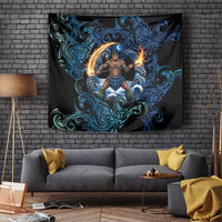 Samoa Siva Afi Tapestry Fireknife Fire Dance Pacific Tribal Motif