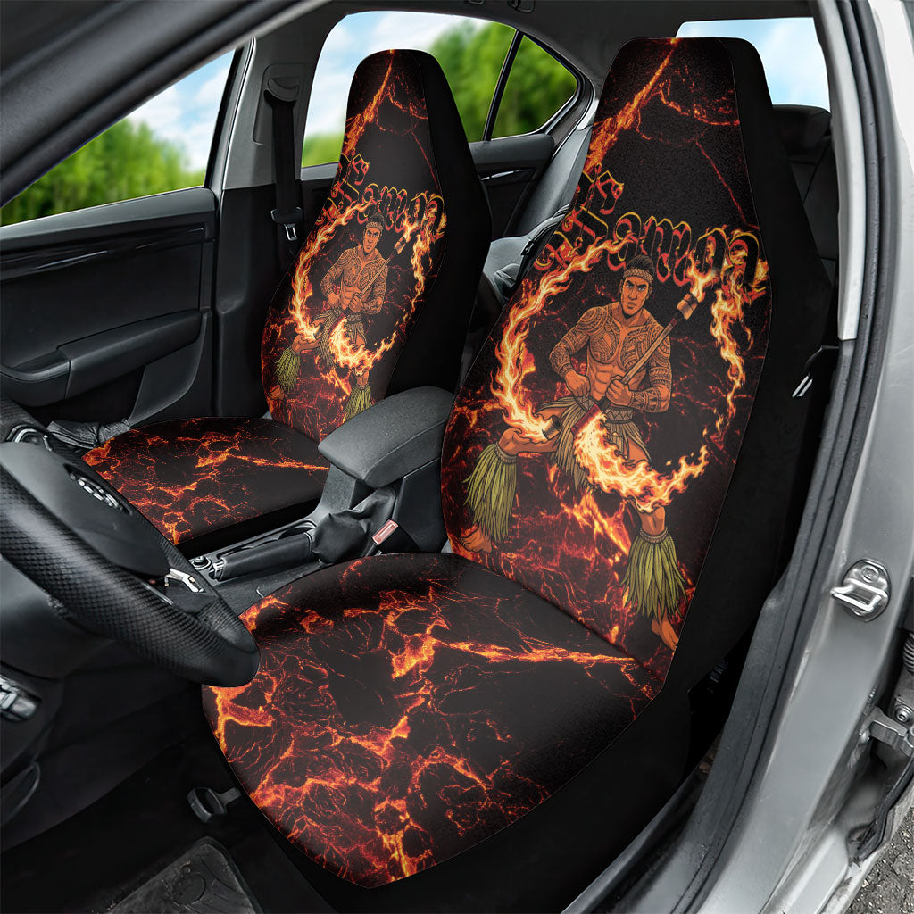 Samoa Siva Afi Dance Fireknife Car Seat Cover Polynesian Heritage Fire Dance
