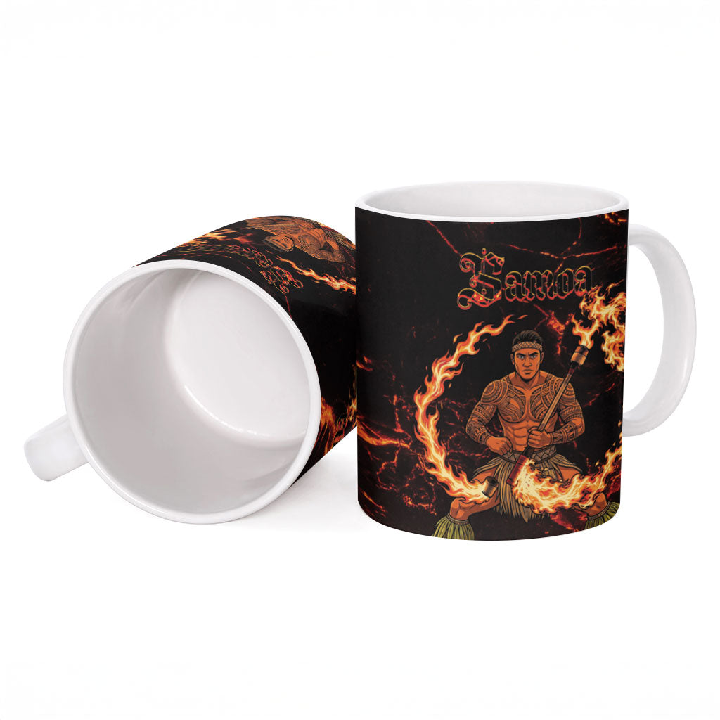 Samoa Siva Afi Dance Fireknife Ceramic Mug Polynesian Heritage Fire Dance