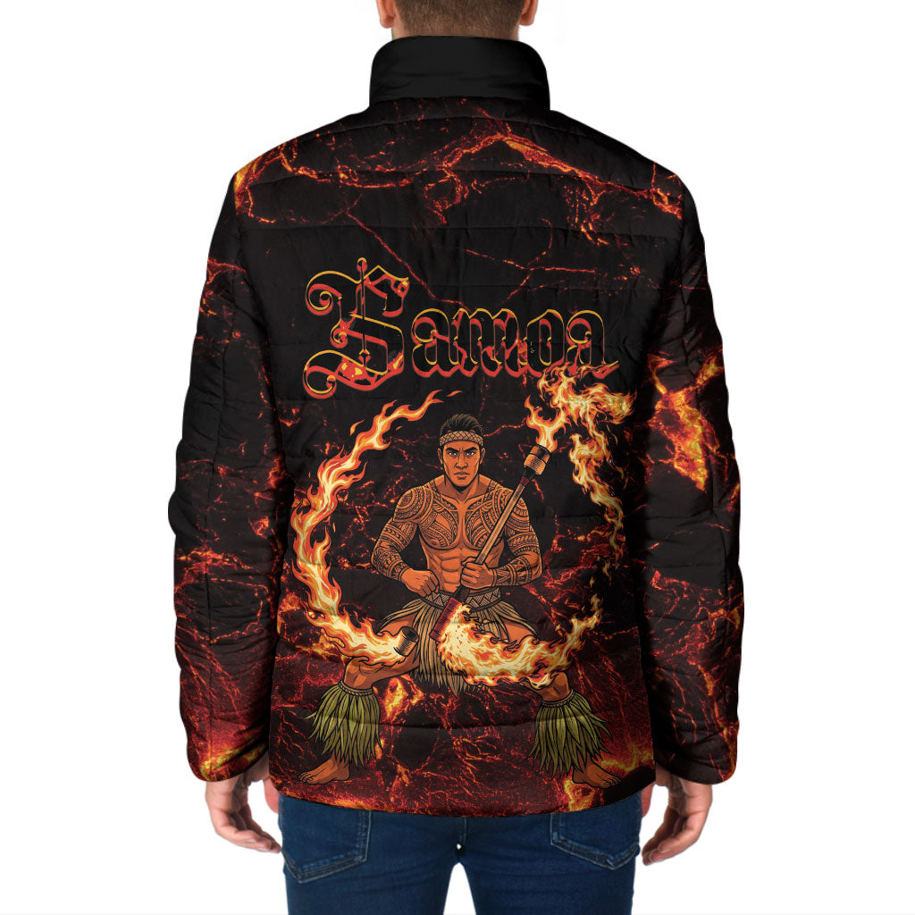 Samoa Siva Afi Dance Fireknife Padded Jacket Polynesian Heritage Fire Dance