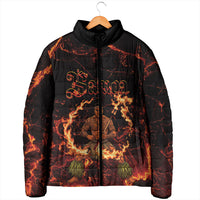 Samoa Siva Afi Dance Fireknife Padded Jacket Polynesian Heritage Fire Dance